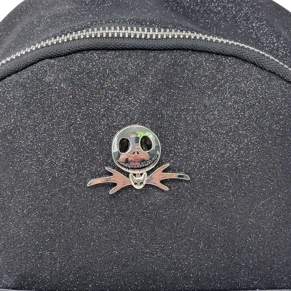 Bioworld Disney Jack‎ Skellington Mini Backpack Glitter Black Nightmare New